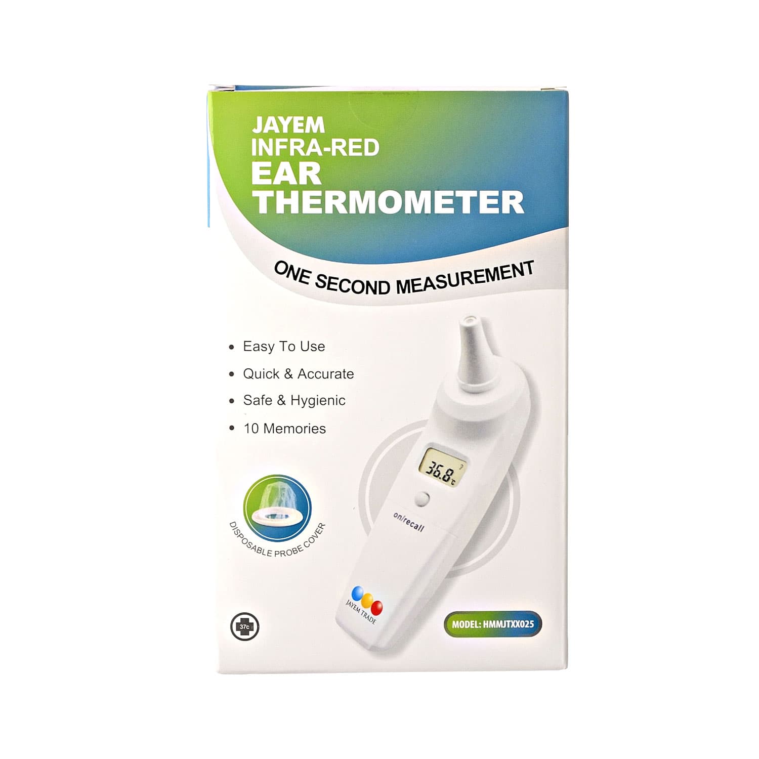 Jayem InfraRed Ear Thermometer - White