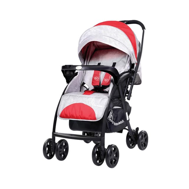 R for Rabbit Sugar Pop Baby Stroller from 0 - 3 Years (Red Grey)