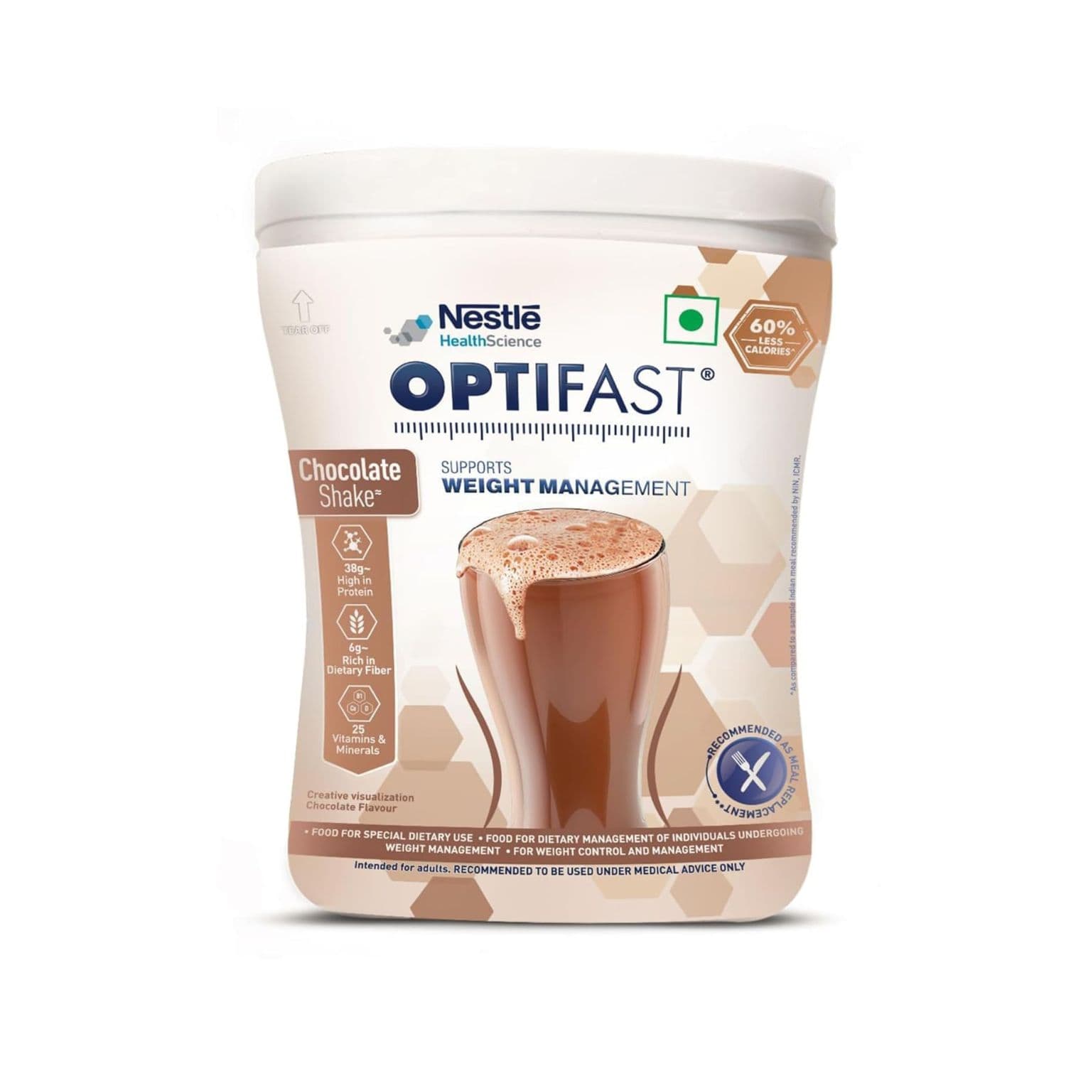 Nestle Optifast Weight Management Shake | Chocolate | Low GI Formula | Scientifically Designed Weight Loss Diet | Meal Replacement Shake for Weight Loss | 400g Jar