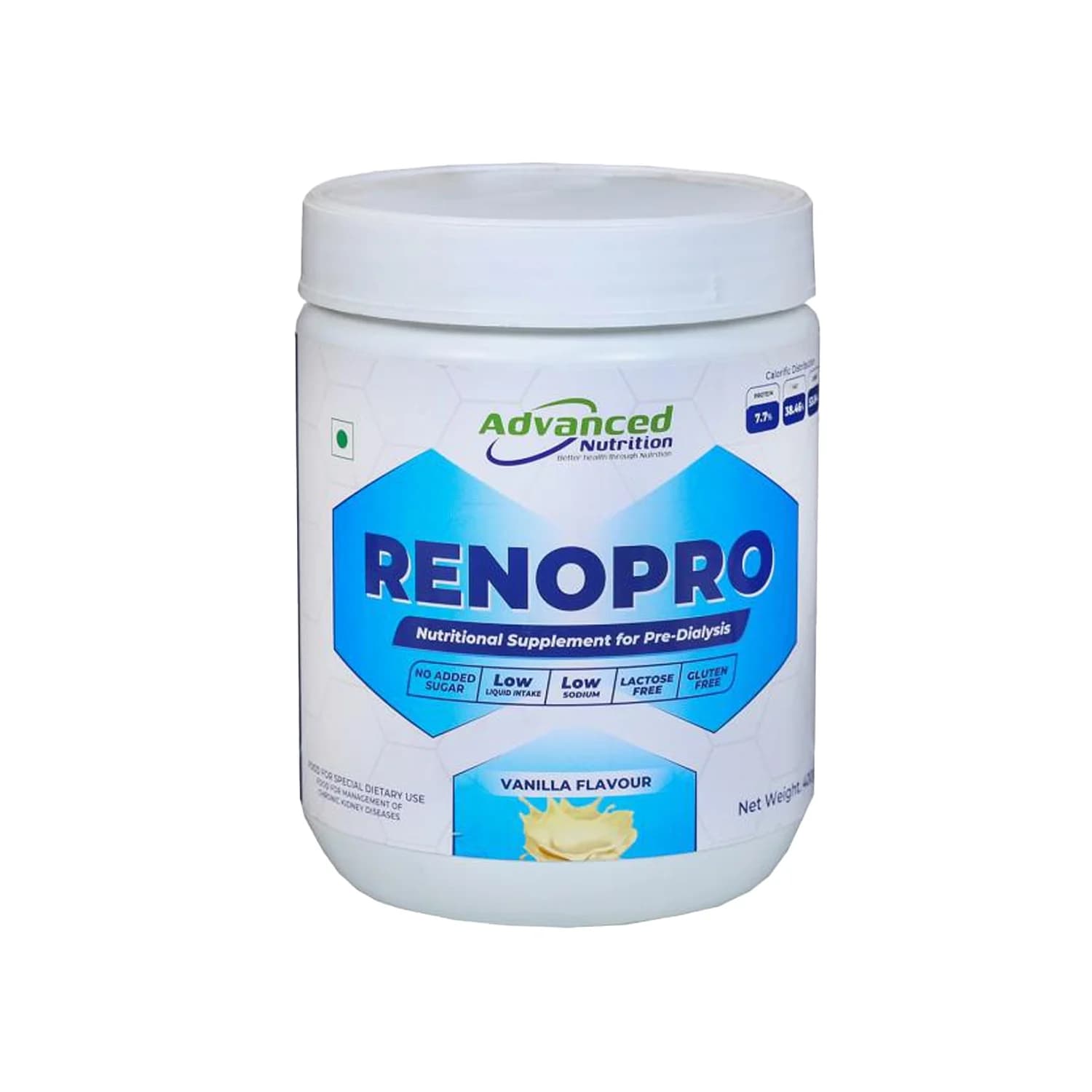 Renopro Nutritional Powder for Pre-Dialysis Vanilla Flavour 400gm (Jar)