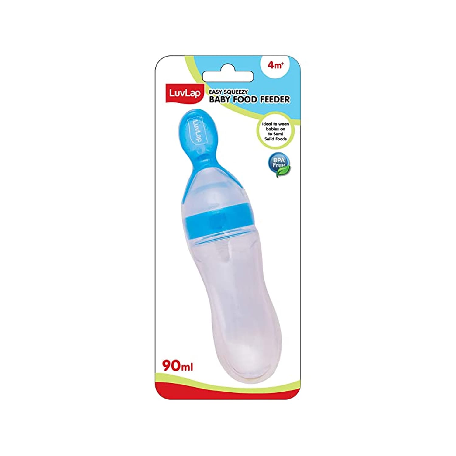 Luvlap Easy Squeezy Food Feeder- Bottle With Spoon 90ml (M.No 18609)