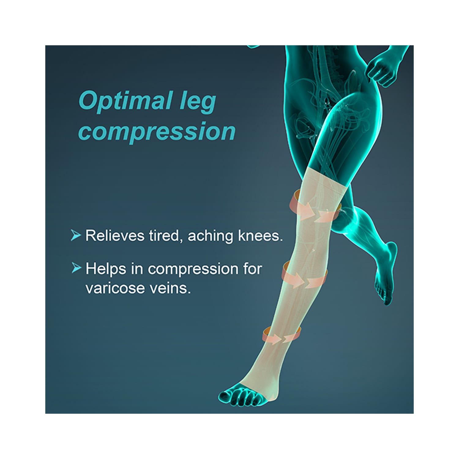 Tynor Compression Stockings Mid Thigh Classic - XL (I 15)
