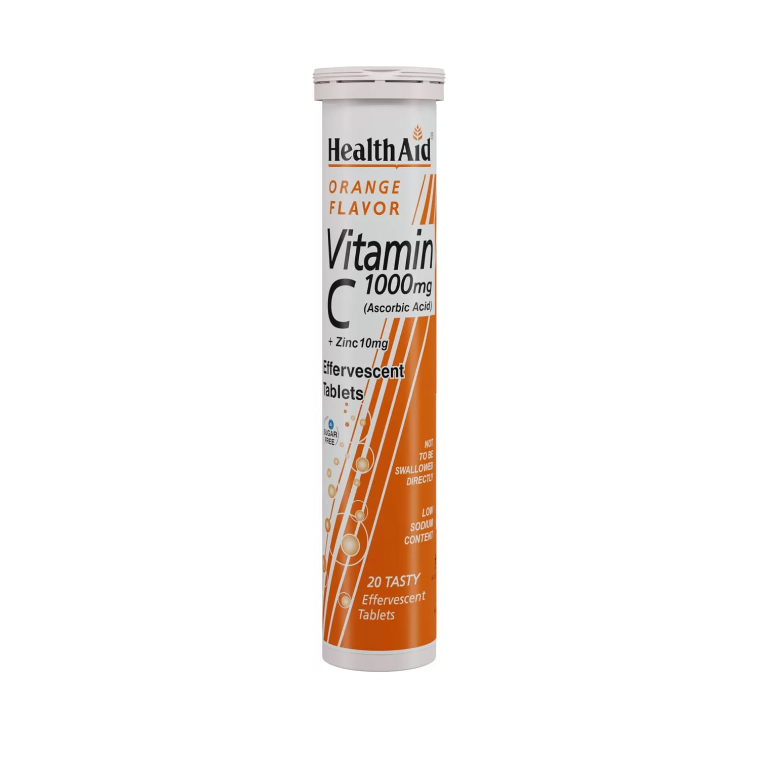 HealthAid Vitamin C with Zinc 1000mg 20 Tablets (Orange Flavor)