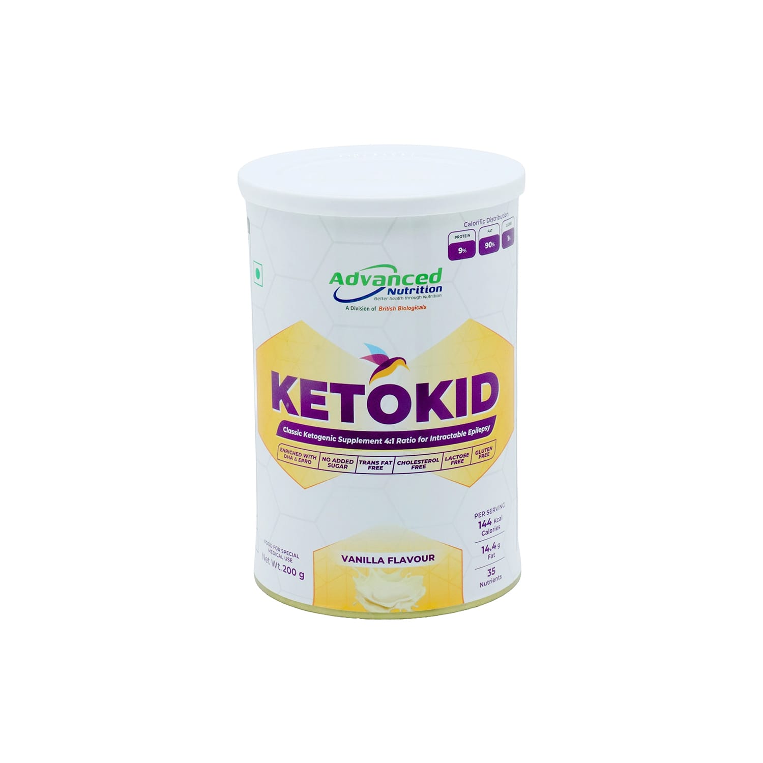 Keto Kid Classic Ketogenic Powder for Intractable Epilepsy – Vanilla Flavour 200g