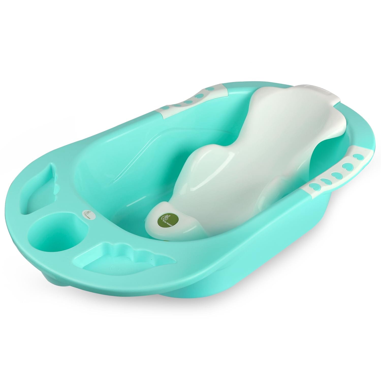 R for Rabbit Kiddie Kingdom Splash Bath Tub with Seat Sling for Babies from 0 to 3 Months (Green)