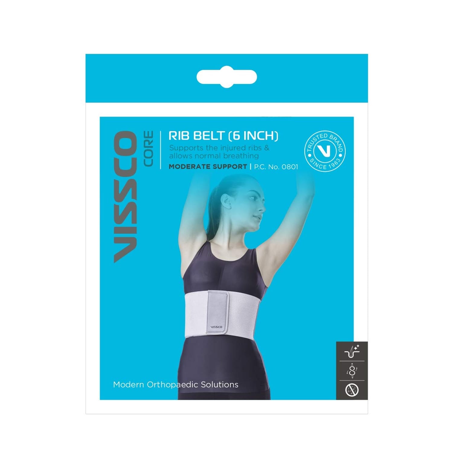 Vissco Rib Belt With 6 inches - Medium
