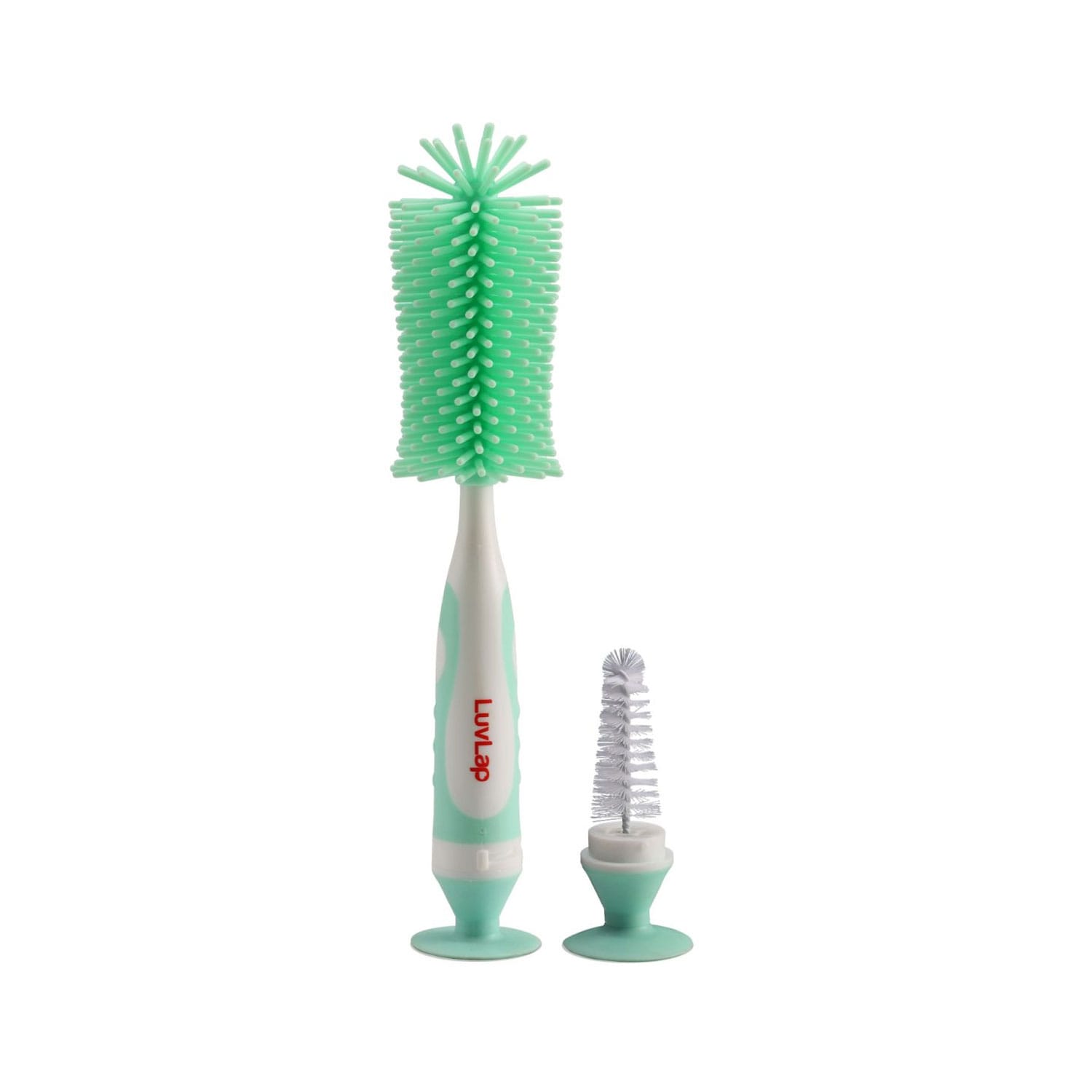 Luvlap 2-in-1 Silicone Bottle Cleaning Brush Green (M.No 19379)