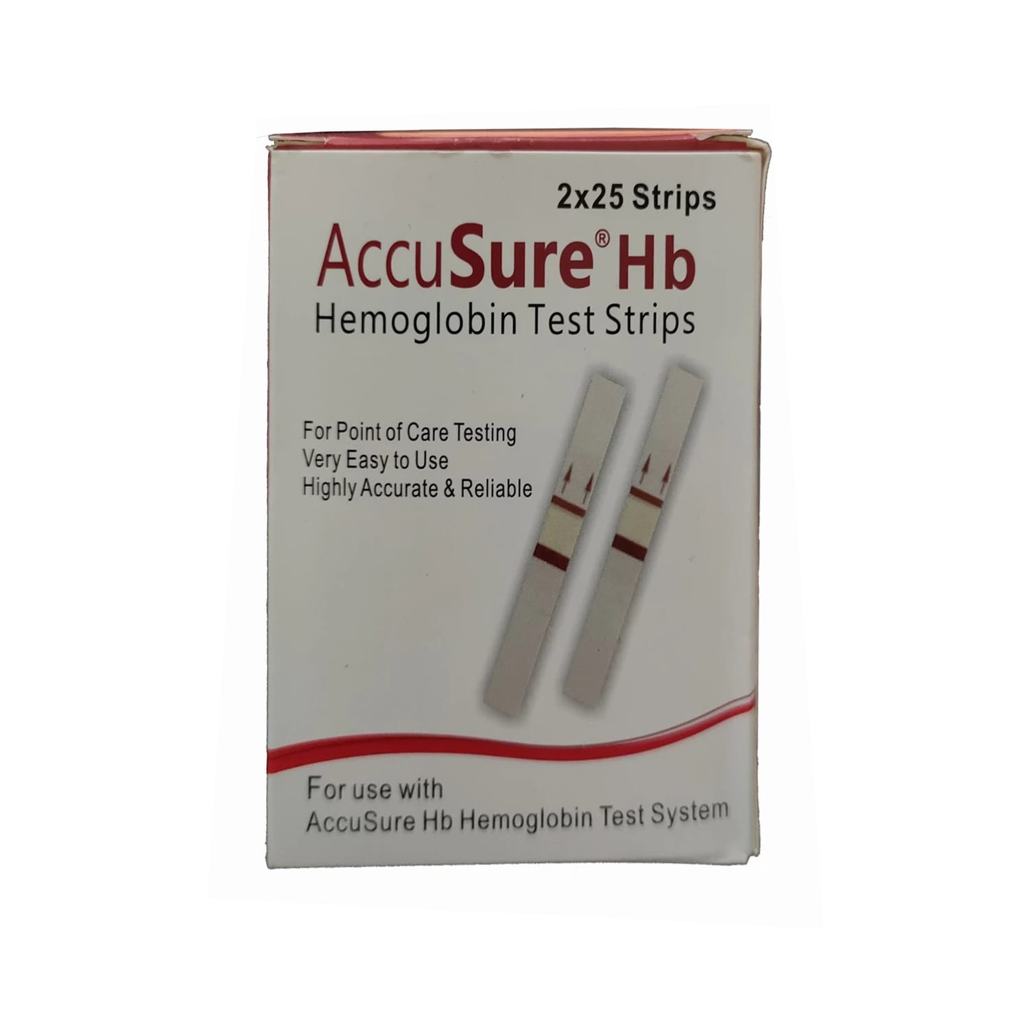 AccuSure HB Hemoglobin Test System with 2x25 Test Strips