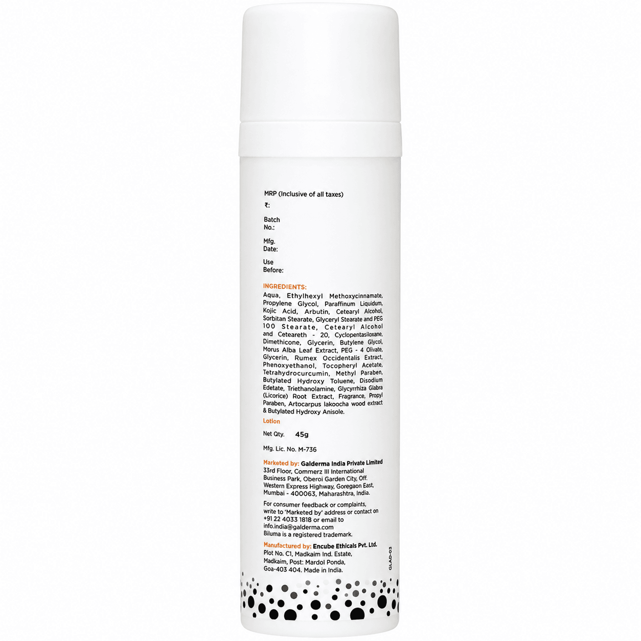 Biluma Advanced Skin Brightening Lotion - 45g