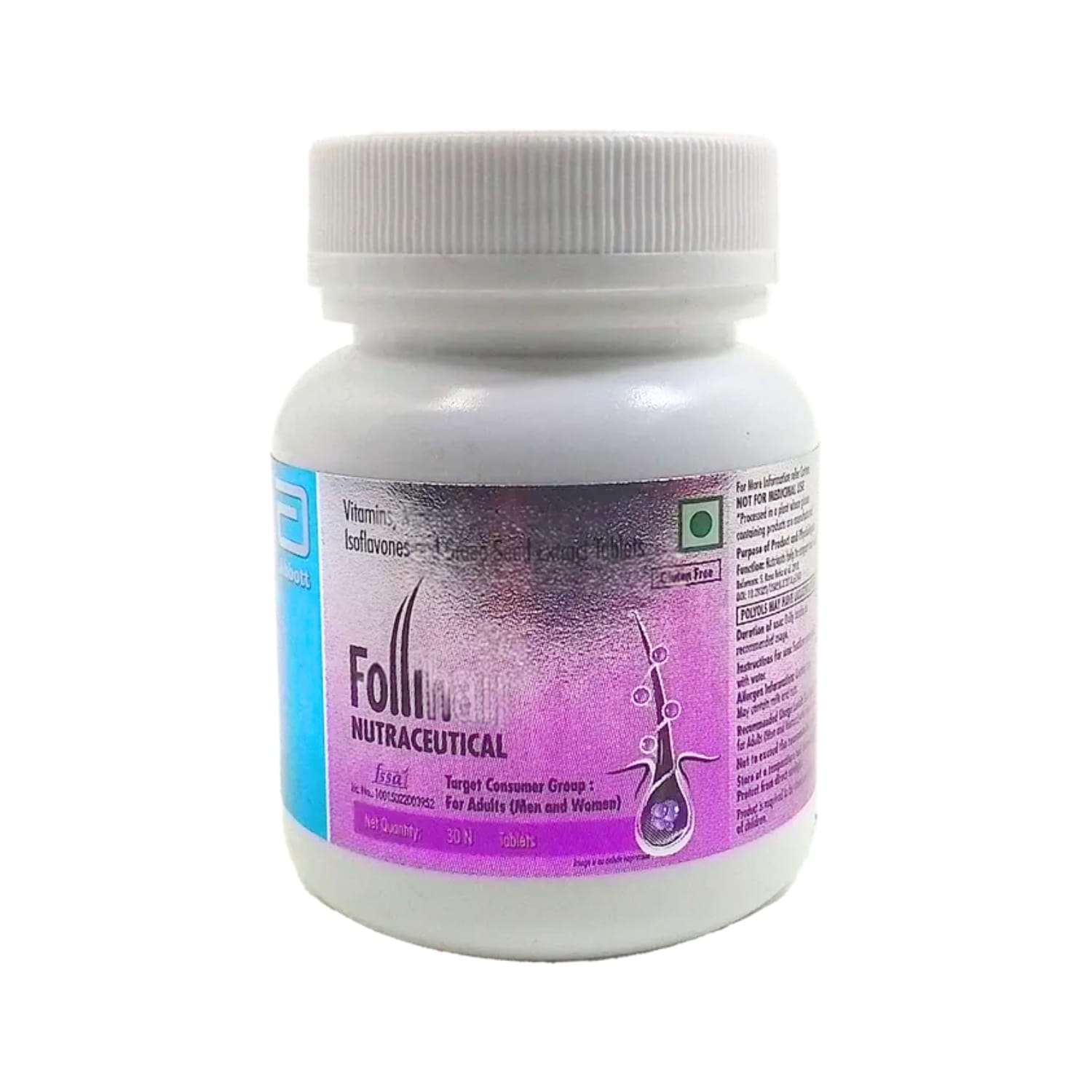 Follihair New Nutraceutical Pack of 30N Tablets Bottle