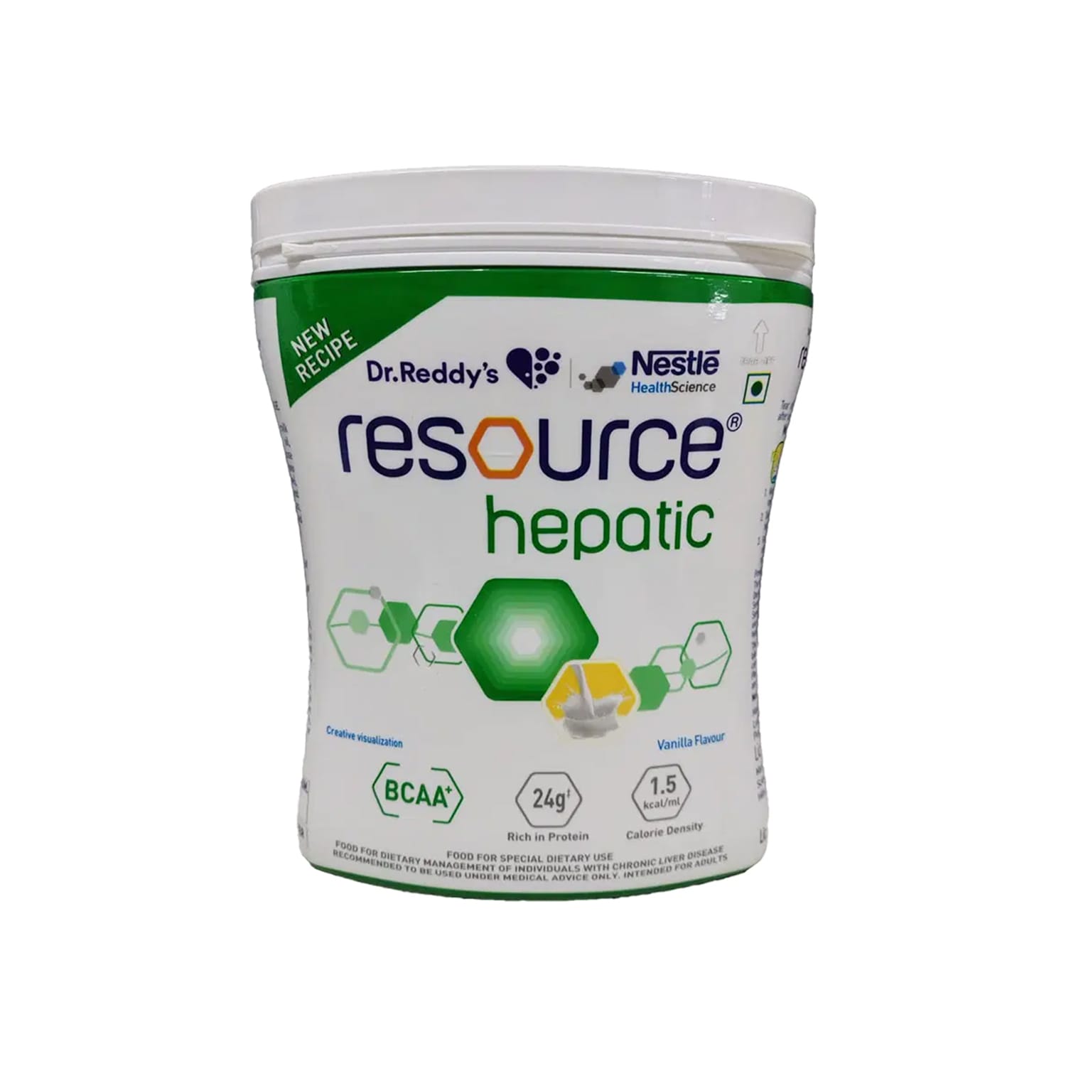 Nestle Resource Hepatic (formerly Nestle Resource Nutrihep) Vanilla Flavour, 400g Jar for Liver Health with BCAA