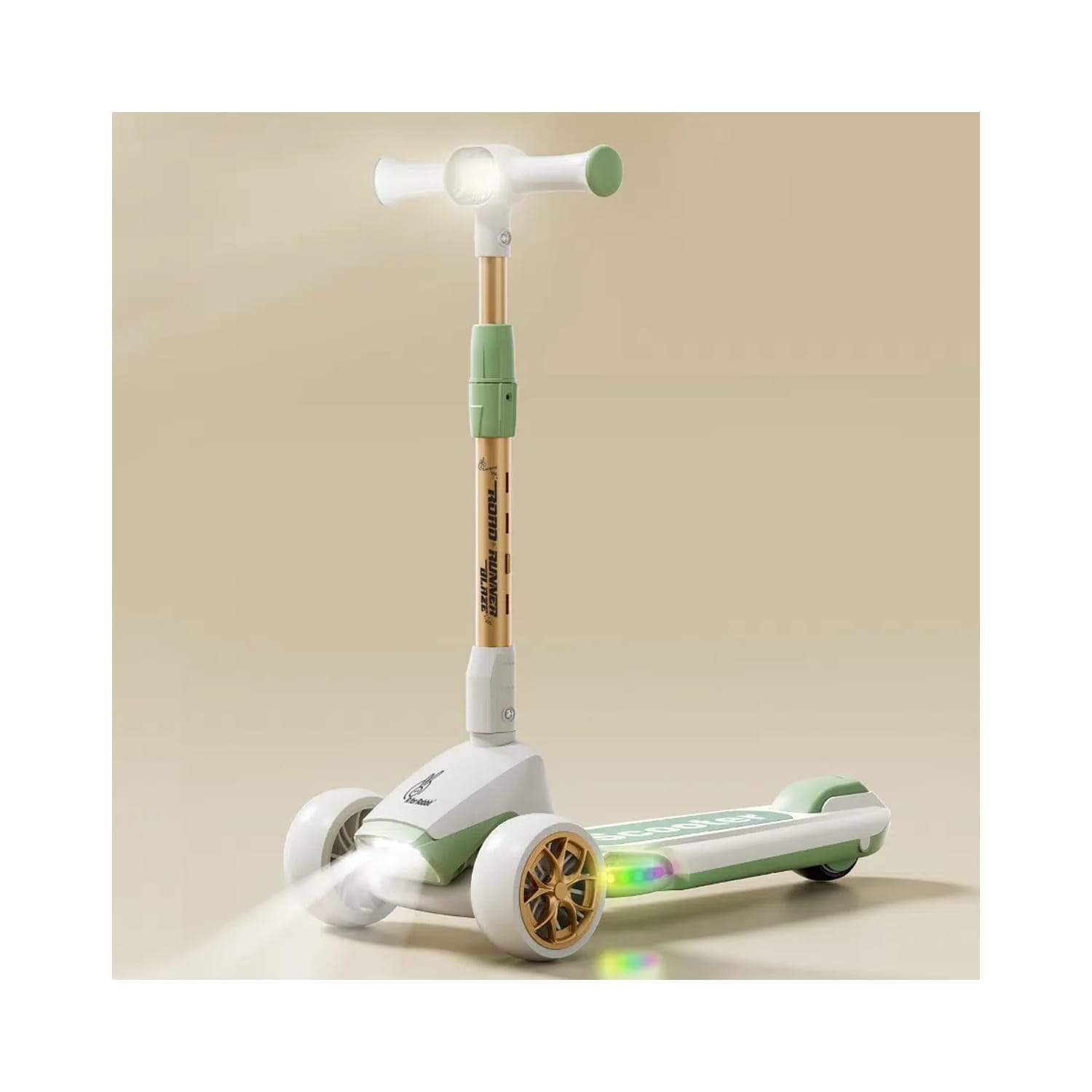 R for Rabbit Road Runner Blaze Scooter for Kids With PU LED Wheels and LED lights above 3+ Years