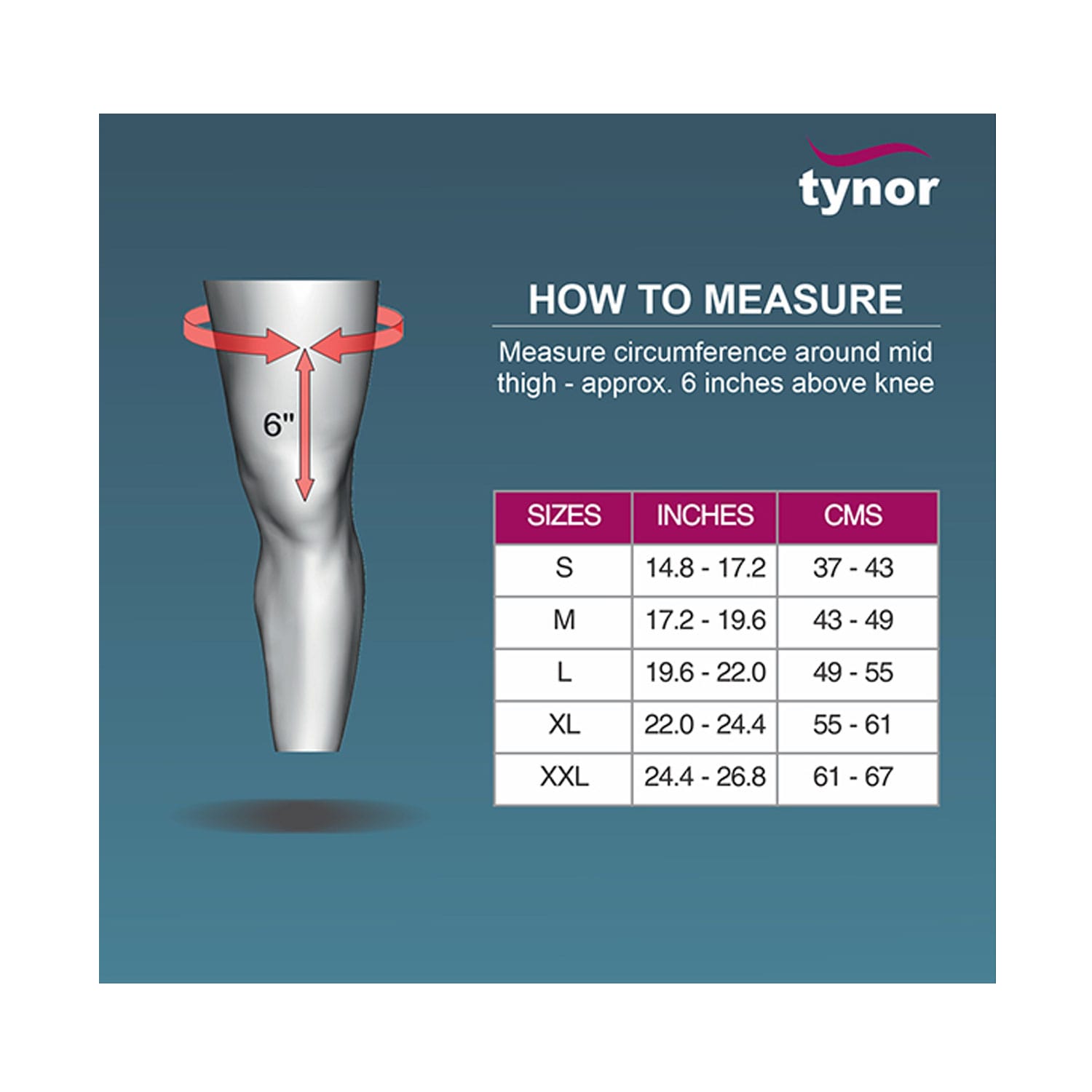 Tynor Knee Immobilizer Urbane 19inches/48cm - XL D-42