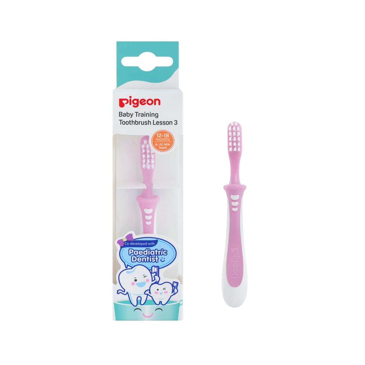 Pigeon Baby Training Toothbrush Lesson 3 Pink