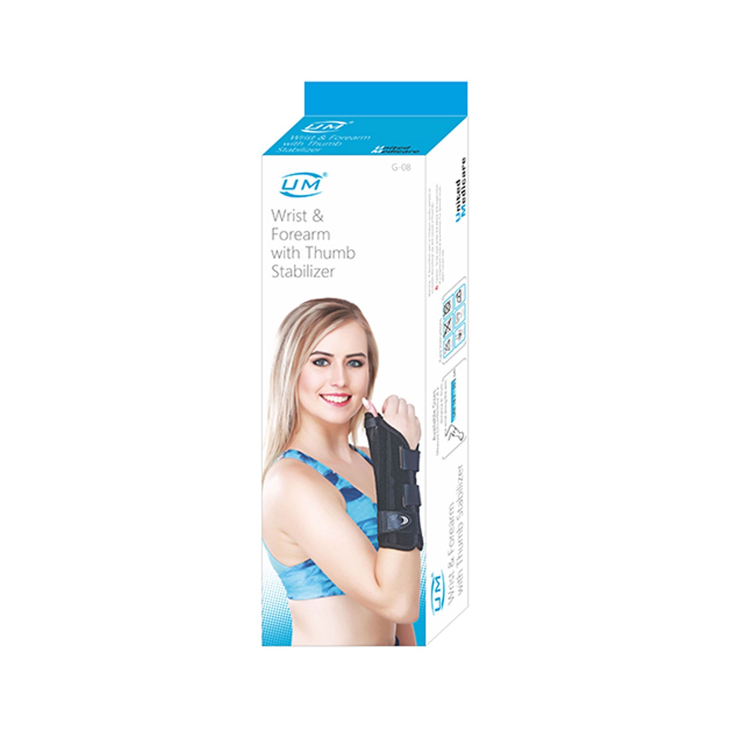 United Medicare Wrist and Forearm with Thumb Stabilizer (G-08) - Universal