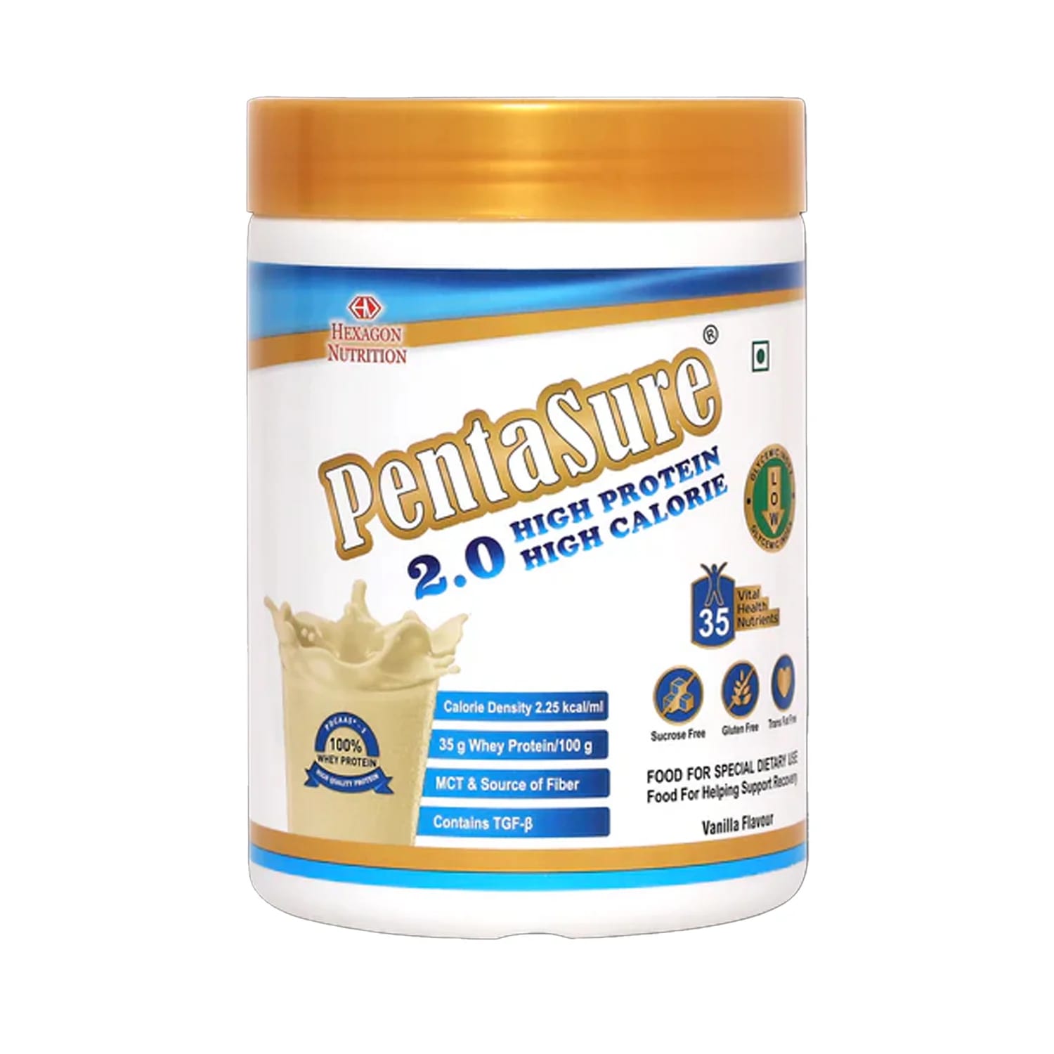 Pentasure 2.0 High Protein High Calorie Weight Gain Powder Vanilla Flavour 400gm