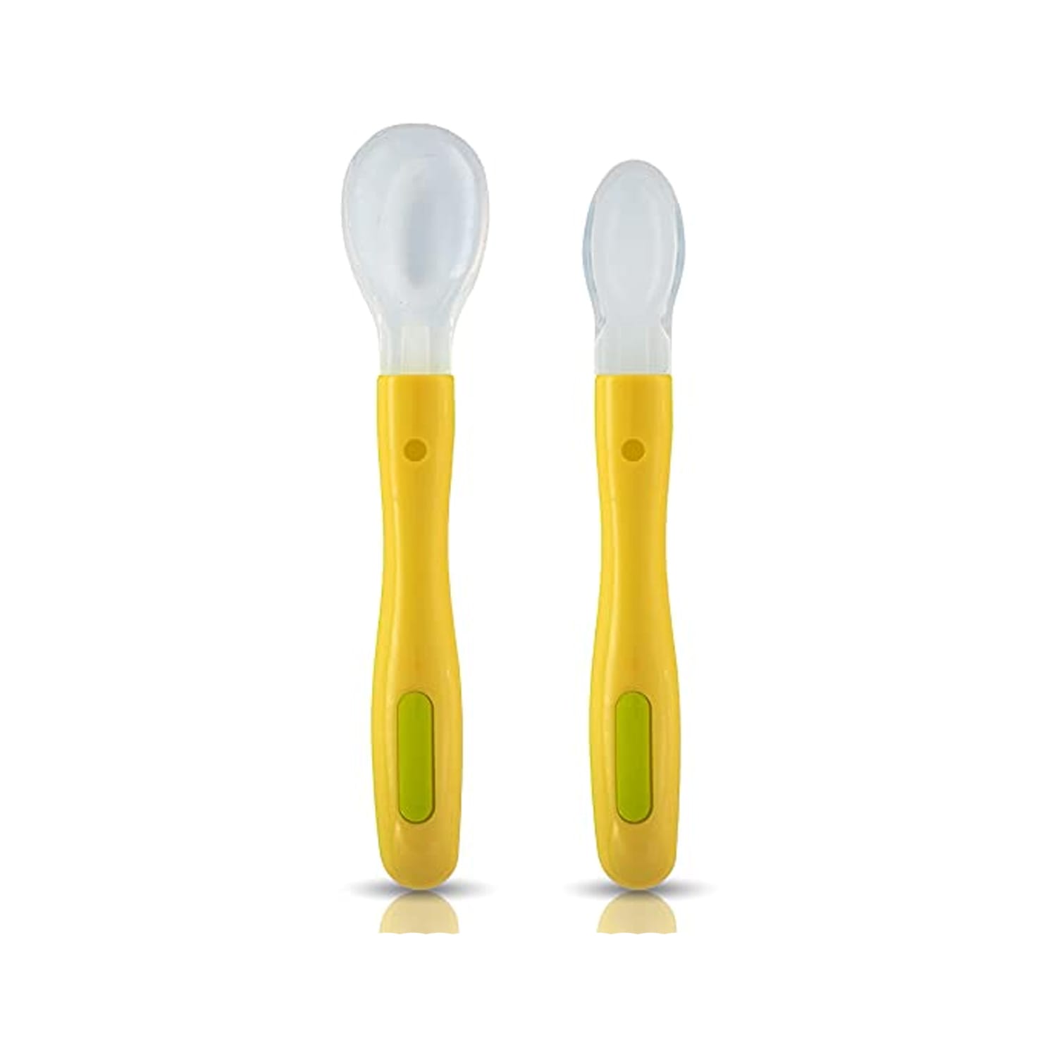 LuvLap Fun Club Baby Silicone Spoon Set Green (M.No 18930)