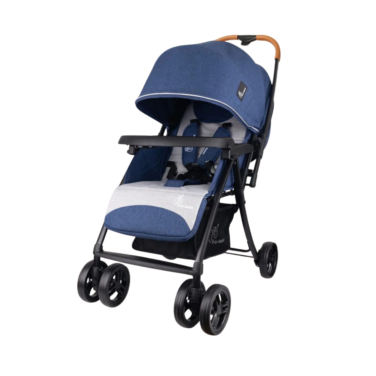 R for Rabbit Poppins Joy Stroller for Babies from 0 to 3 Years (Blue Grey)