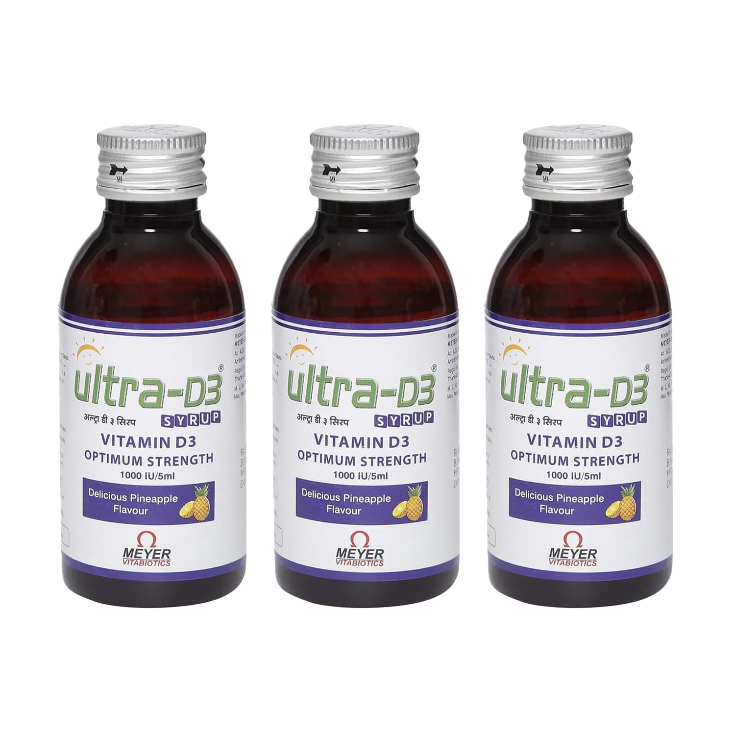 Vitabiotics Ultra Vitamin D3 Syrup for Bone Health 100ml (Pack of 3)