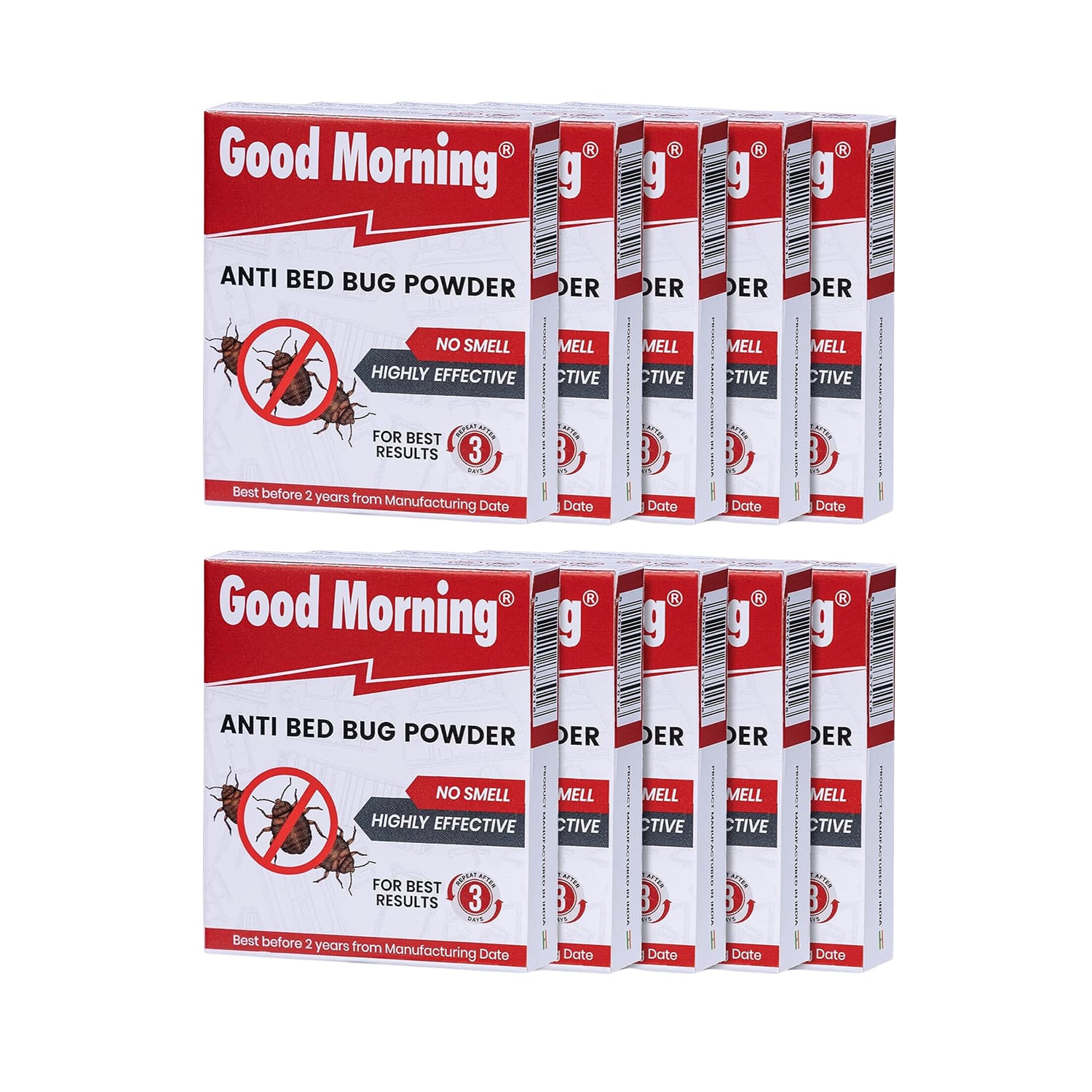 Good Morning Anti Bed Bug Repellent Powder 15gm (Pack of 10)