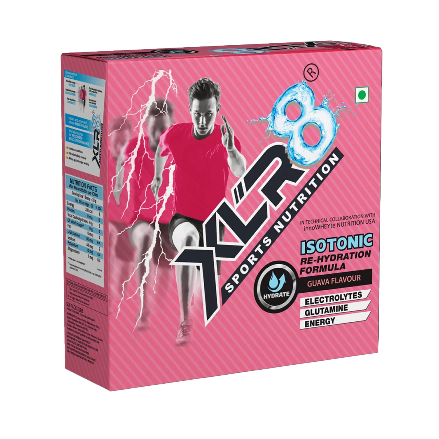XLR8 Isotonic Re-Hydration Formula Guava Flavour Powder - 1kg