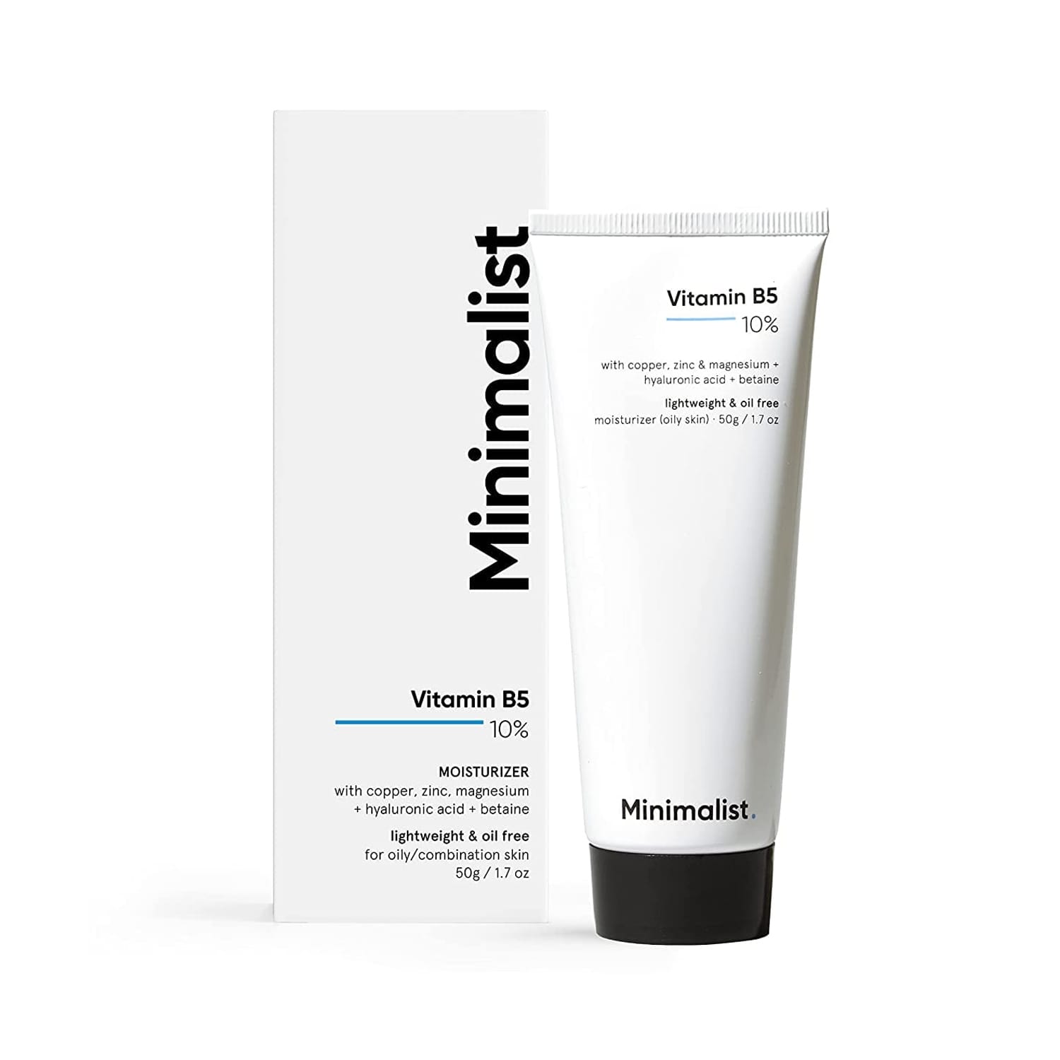 Minimalist Vitamin B5 10% Oil Free Moisturizer with Hyaluronic Acid for Oily Skin (50g)