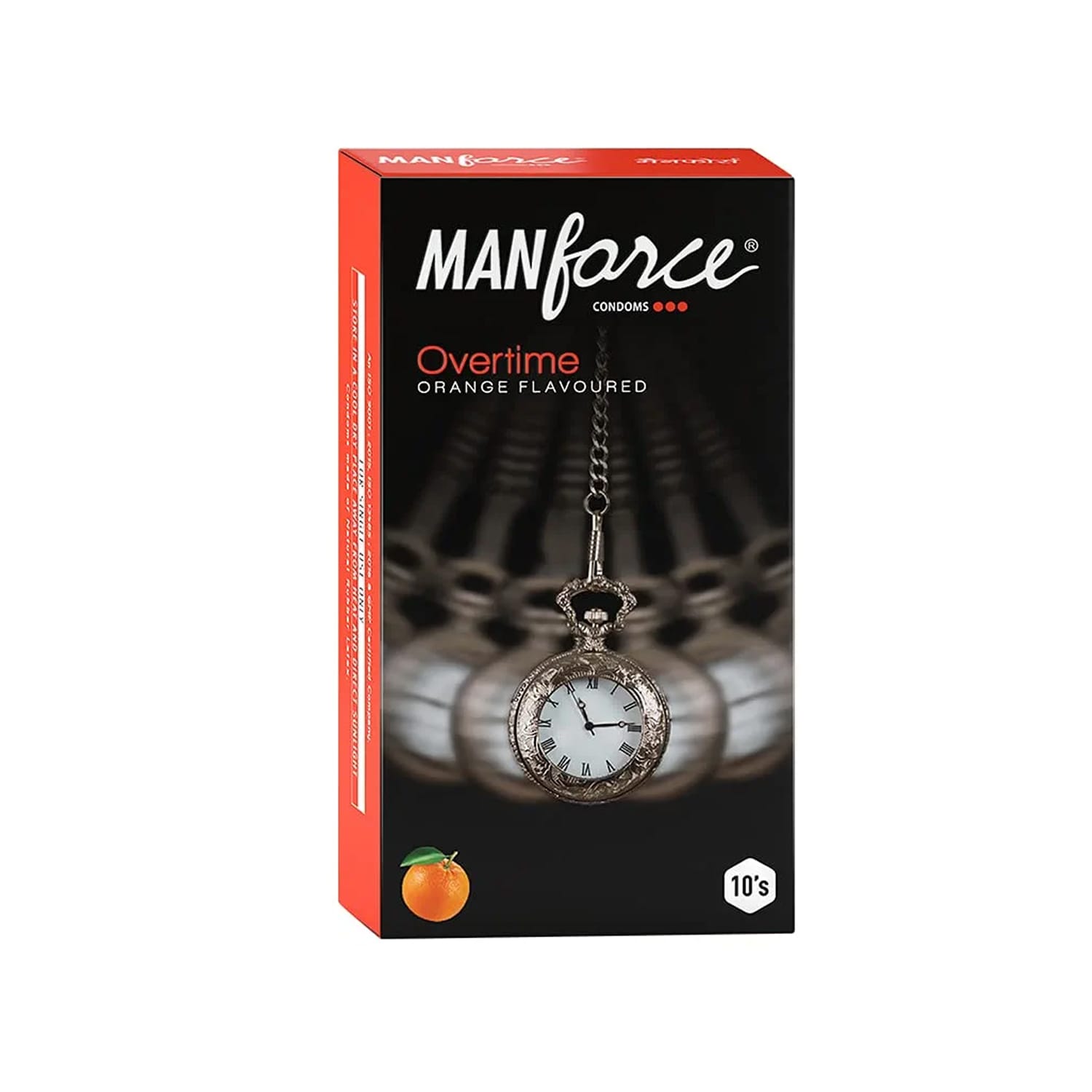 Manforce Overtime Condoms Orange Flavoured (10 Condoms in 1 Pack)