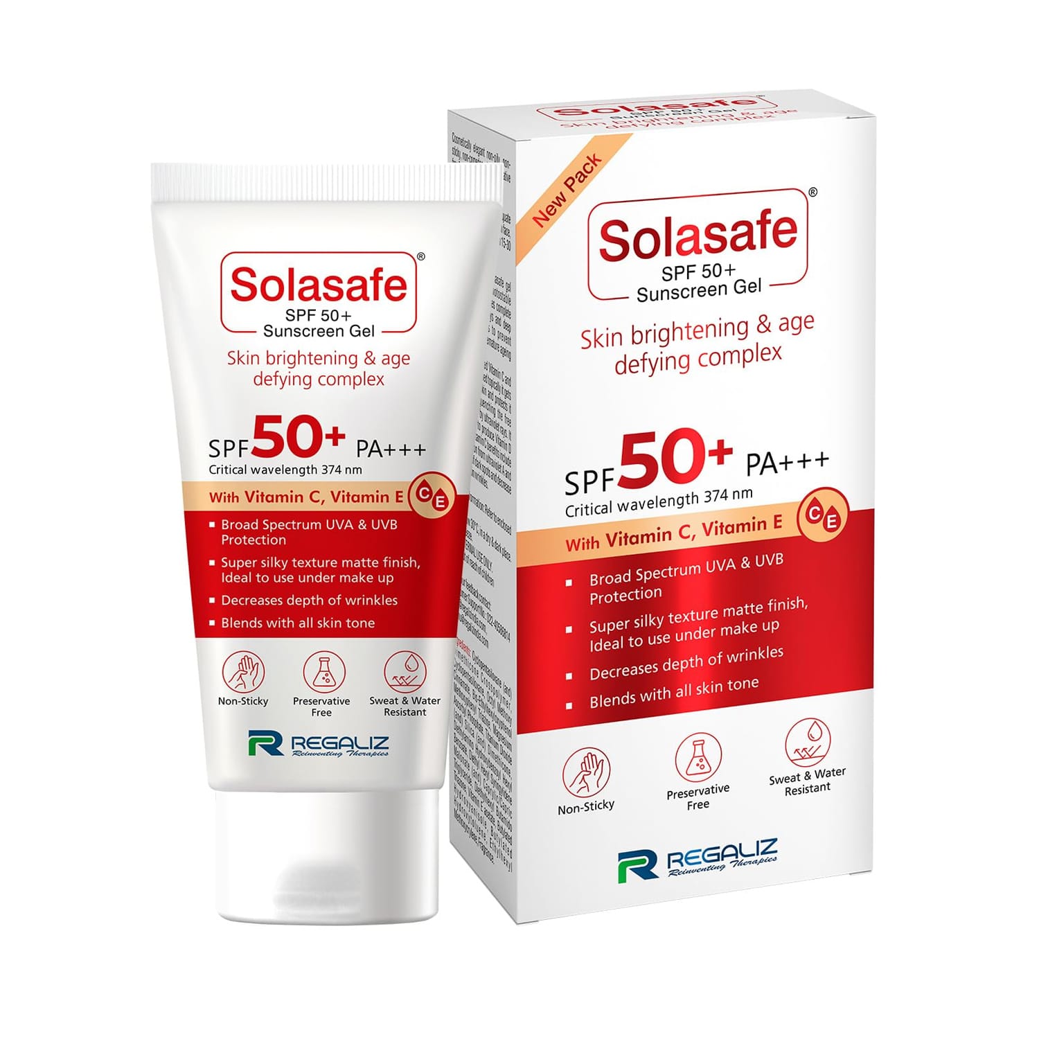 Regaliz Solasafe SPF 50+ Sunscreen Gel - (50 g)