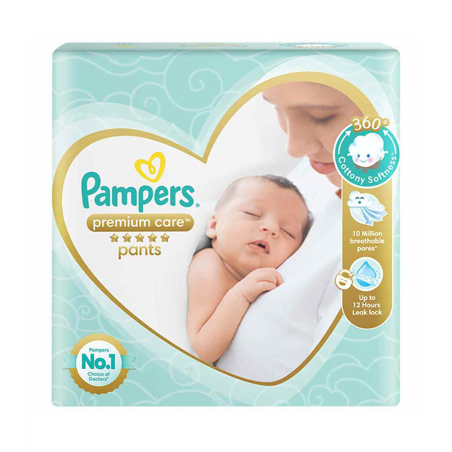 Pampers Premium Care Diaper Pants Size XS (NB- New Born) - Pack of (24)