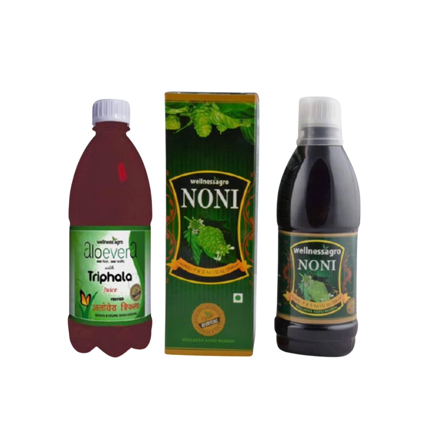 Wellness Agro Noni Juice With Ayurvedic Herbs & Wellness Agro Triphala Juice 1000ml