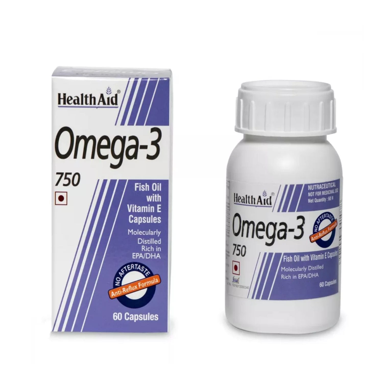 HealthAid Omega-3 750 mg (60 Capsules)