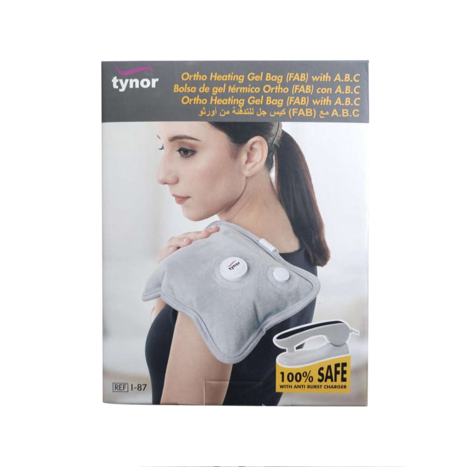 Tynor Ortho Heating Gel Bag Fabric with Anti Burst Charger ABC I-87 Universal