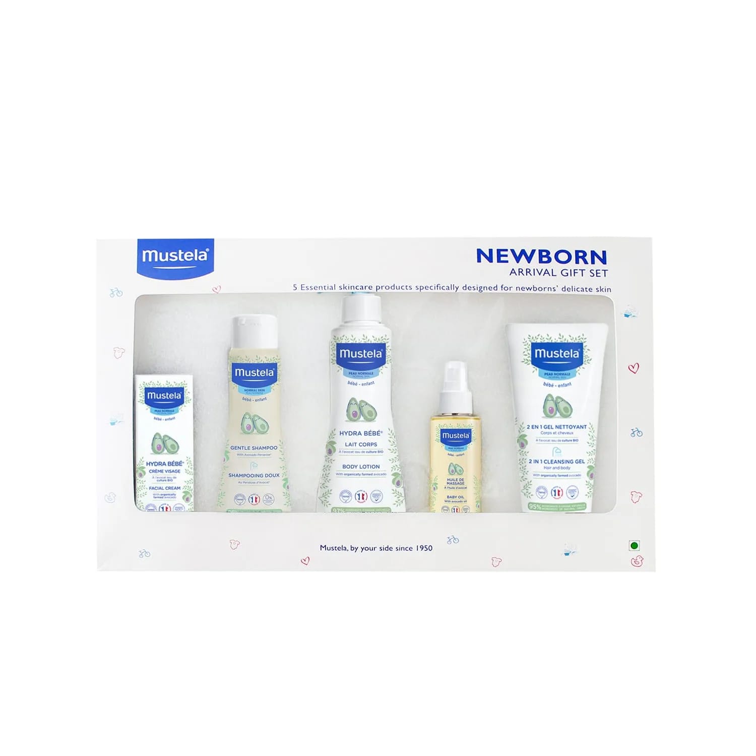 Mustela Newborn Arrival Gift Set (5 Essential Baby Care Items)