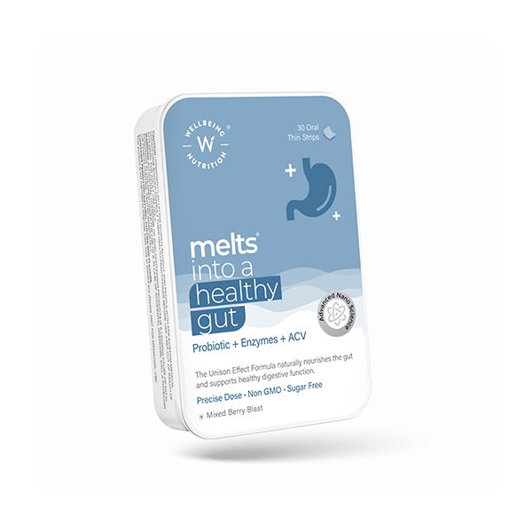 Wellbeing Nutrition Melts into Healthy Gut Oral Thin Strip (30Strips)