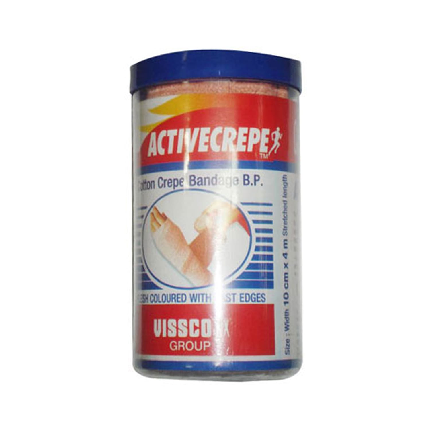 Vissco Active Crepe - Cotton Crepe Bandage B.P. 6 cm x 4 mtr (Stretched ) ACP02