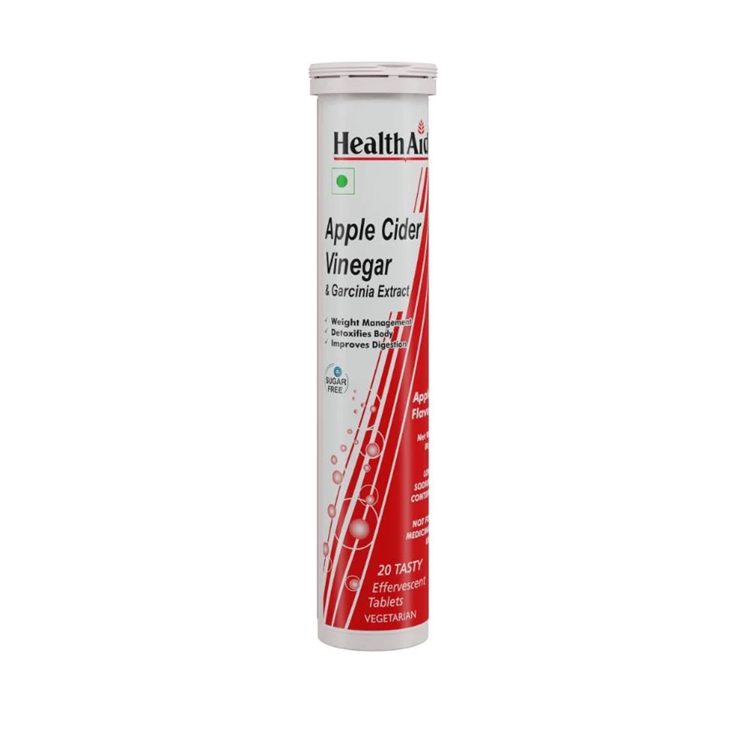 HealthAid Apple Cider Vinegar and Garcinia Extract (Sugar Free) 20 Effervescent Tablets