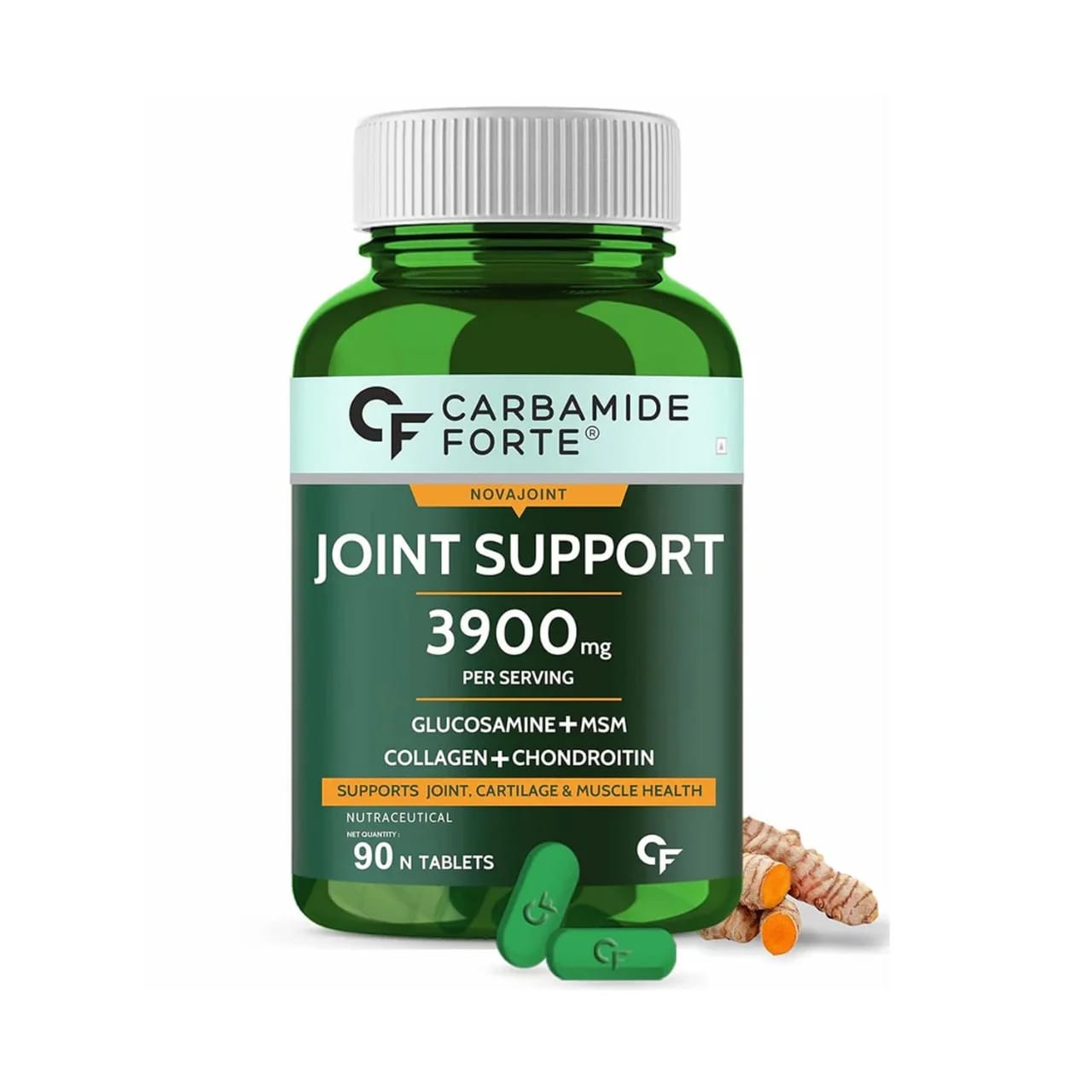 Carbamide Forte Joint Support 3900mg for Athletes, Adults and Older Adults Capsules 90 Nos (Pack of 2)