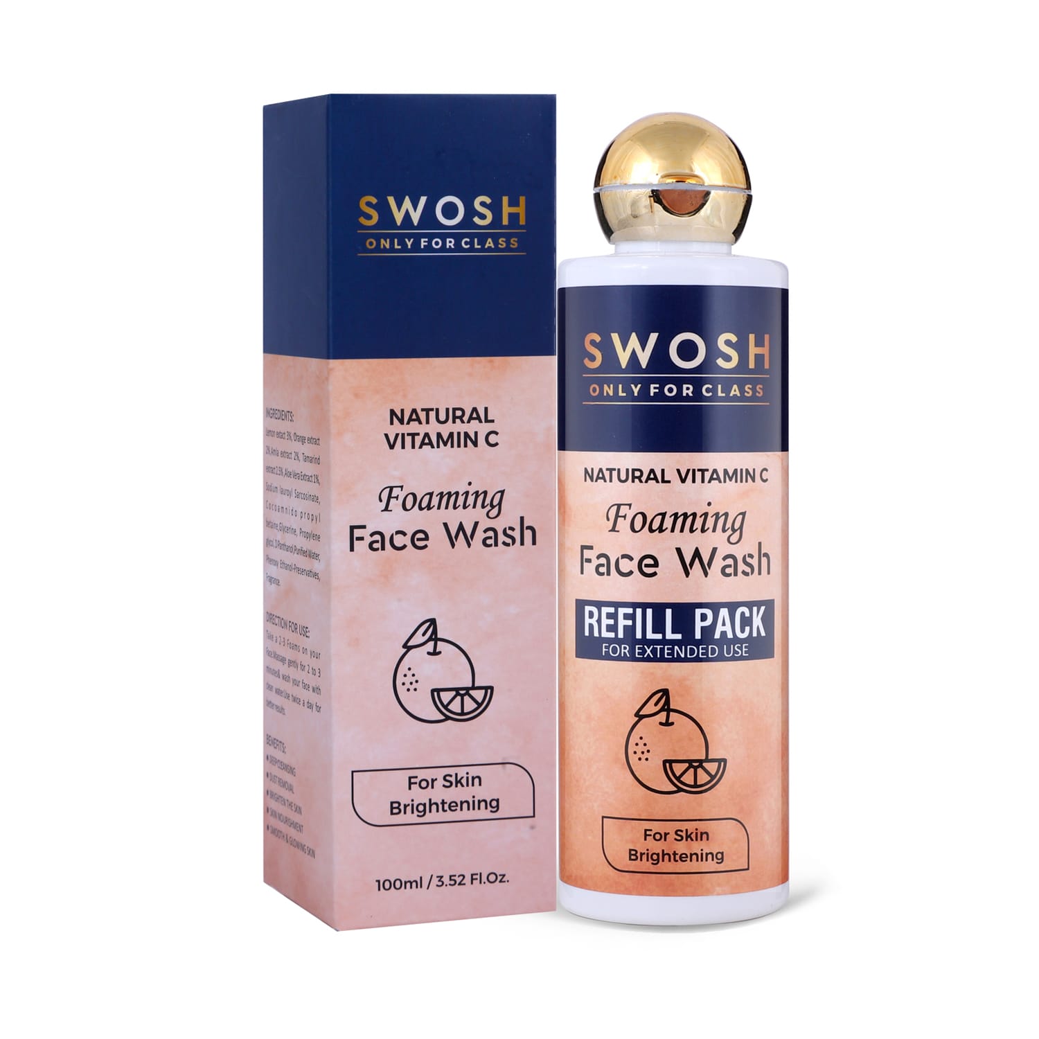 Swosh Vitamin C Foaming Facewash Refill Pack (200ml)