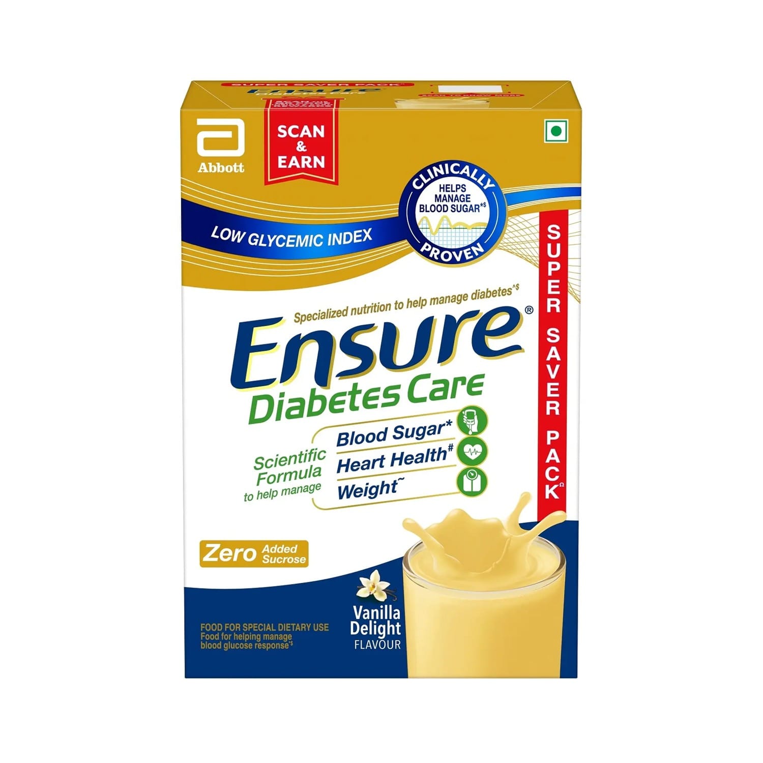Ensure Diabetes Care Powder – Vanilla Flavour 950 gm (Refill Pack)