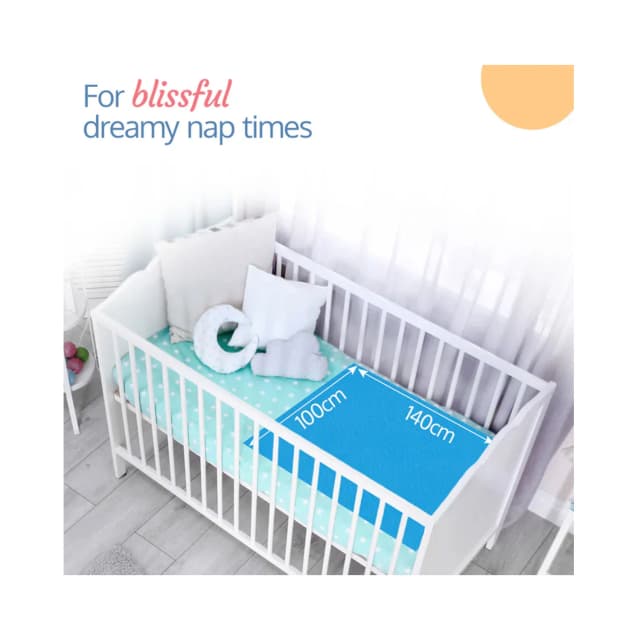 LuvLap Instadry Baby Bed Protector Royal Blue - Large (M.No 18686)