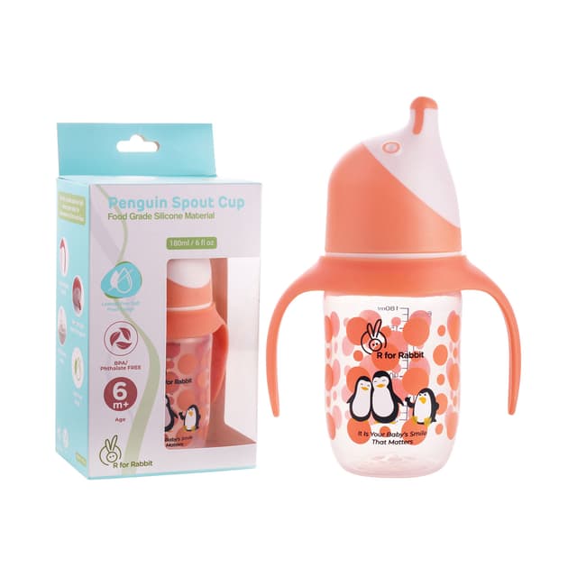 R for Rabbit Penguin Spout Cup (180ml) - Orange