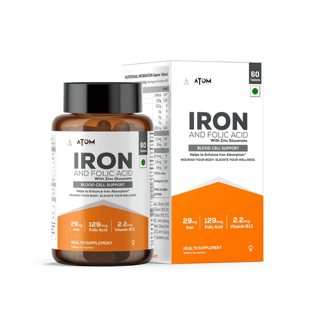 ASITIS Atom Iron and Folic Acid Tablet (60 Nos)
