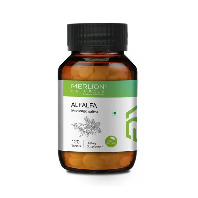 Merlion Naturals Alfalfa Tablets, Medicago sativa 500mg x 120 Tablets