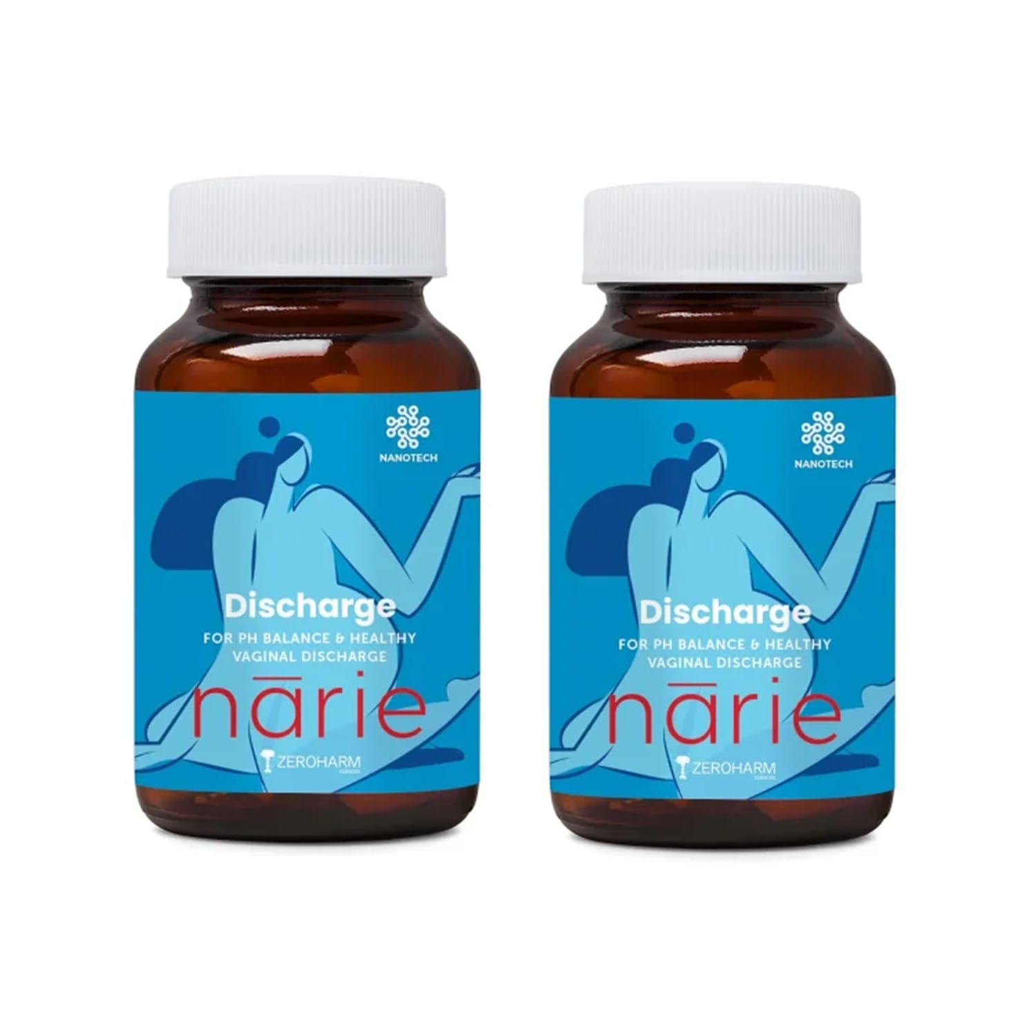 Zeroharm Narie Discharge 60 Veg Capsules - Pack of 2
