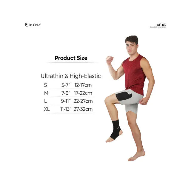 Dr. Odin Sleeve Ankle and Foot Binder for Pain Relief AF03 (XXL)
