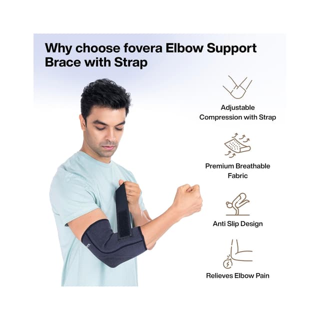 Fovera Elbow Support Brace with Strap (XL)