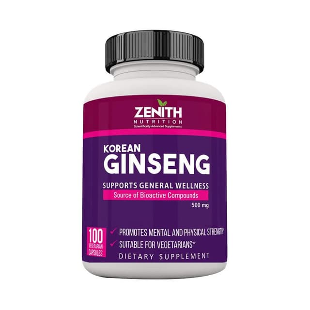 Zenith Korean Ginseng 500mg (100 Capsules)