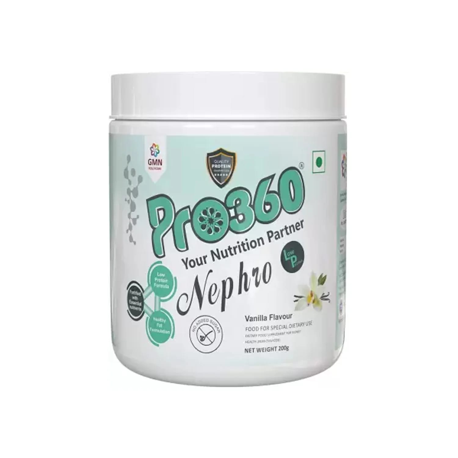 GMN Pro360 Nephro Low Protein Powder Vannila Flavour (200g)