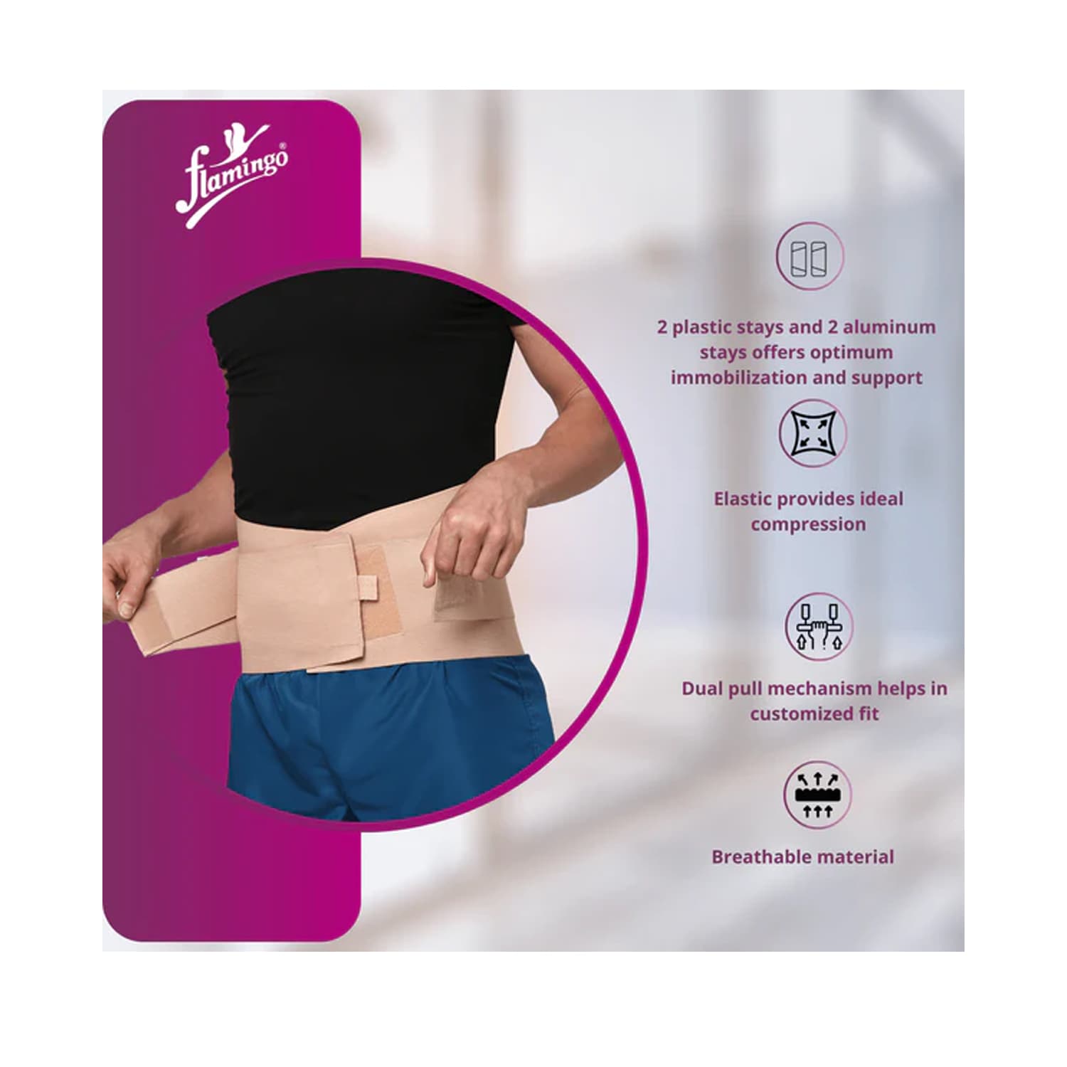 Flamingo Lumbar Corset Belt XL OC2033