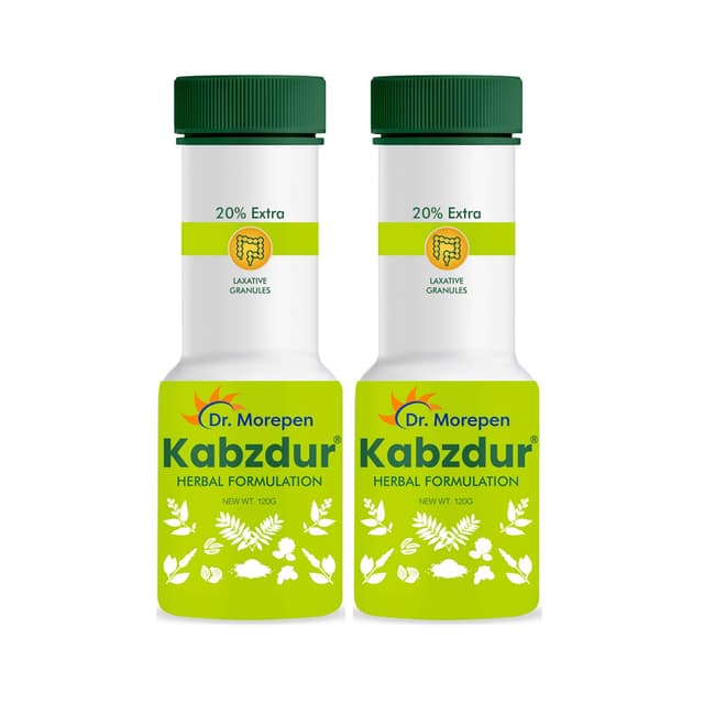 Dr Morepen Kabzdur Herbal Formulation laxative Granules 120gm - (Pack of 2)